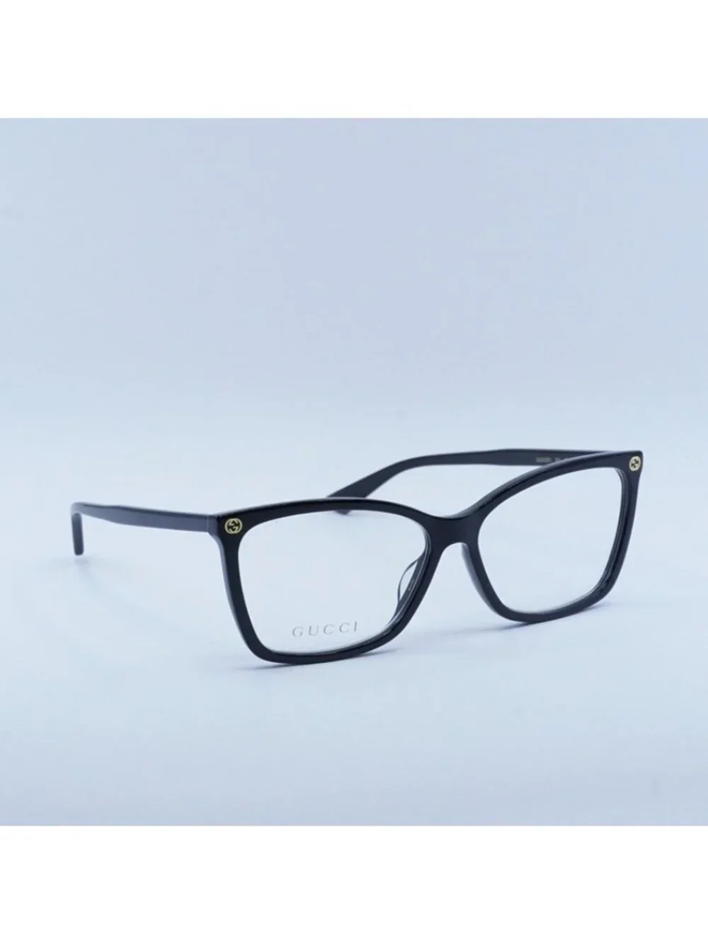 Gucci GG0025O 001 Eyeglasses Black Cat Eye Frame